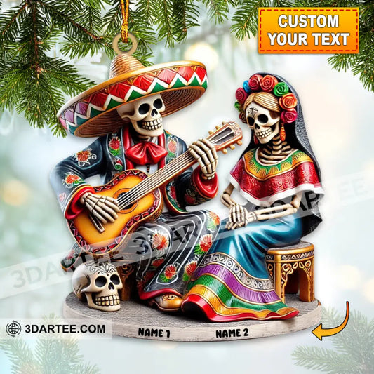 Dia De Los Muertos Home Decor Christmas Ornament Personalized Ornament 3.54’’ / 1 Ornament Ornament