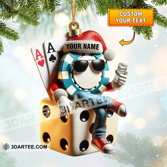 Dice Home Decor Christmas Ornament Personalized Ornament 3.54’’ / 1 Ornament Ornament