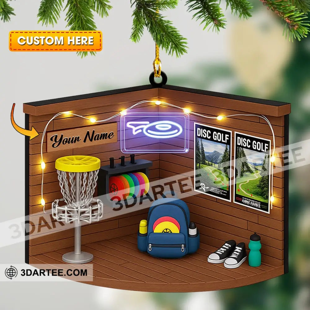 Disc Golf Corner Home Decor Christmas Ornament Personalized Ornament 3.54’’ / 1 Ornament Ornament