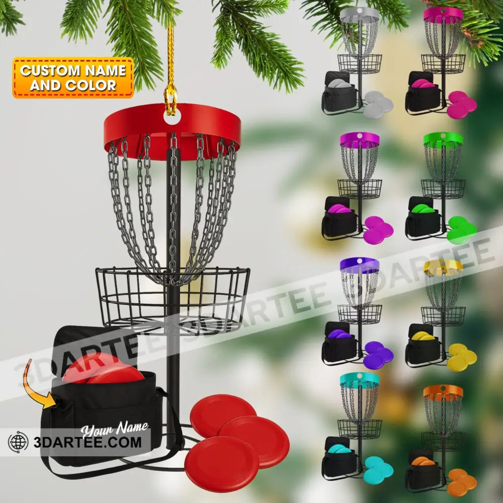 Disc Golf Home Decor Christmas Ornament Personalized Ornament 3.54’’ / 1 Ornament Ornament