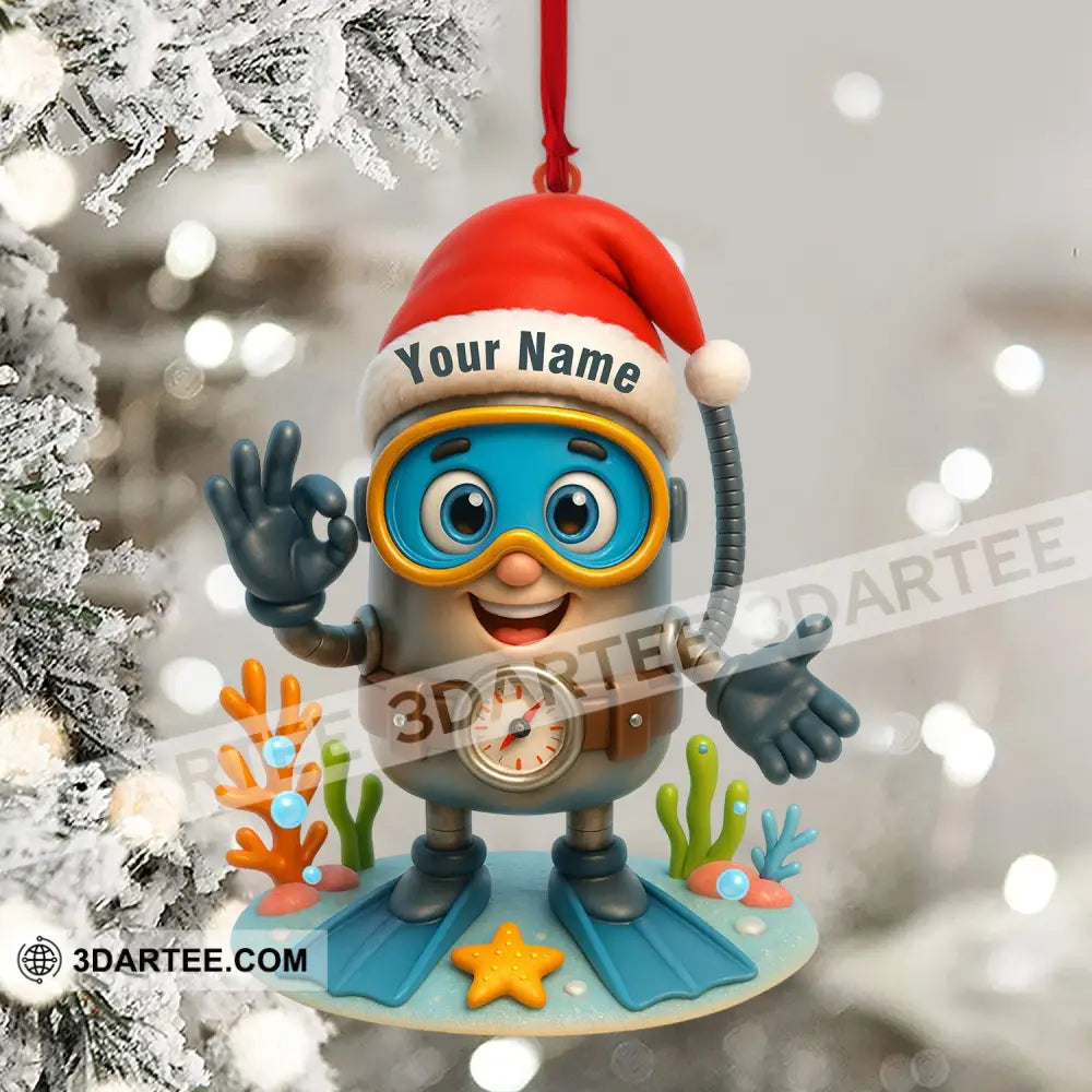 Diver Home Decor Christmas Ornament Personalized Ornament Ornament