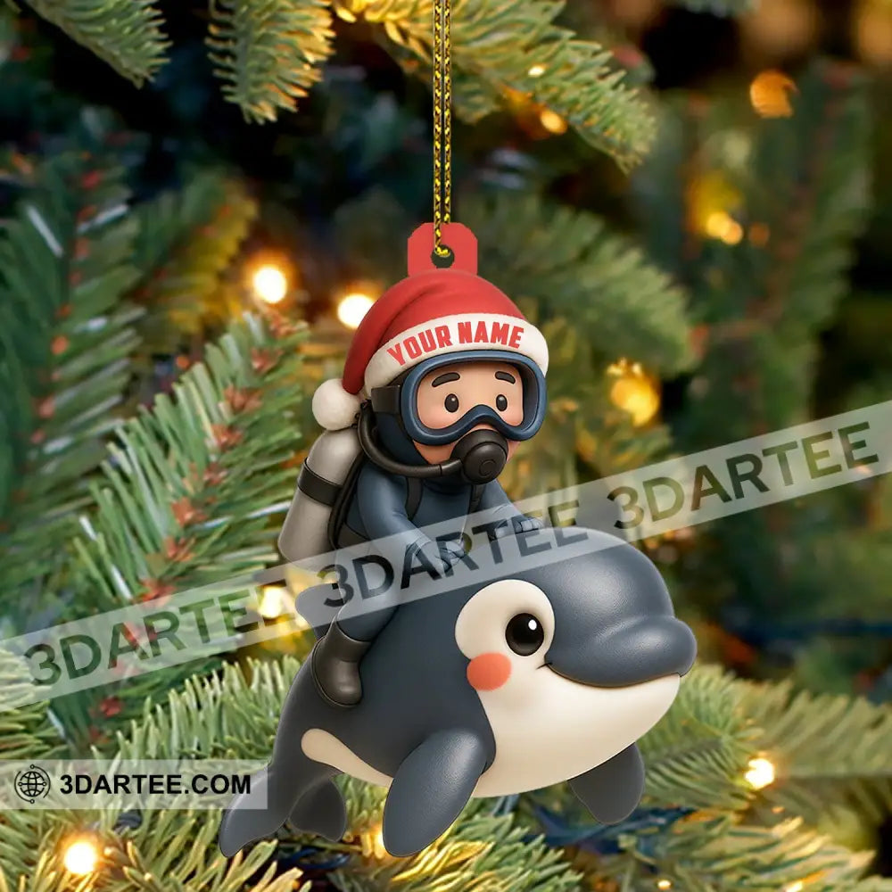 Diver Home Decor Christmas Ornament Personalized Ornament Ornament