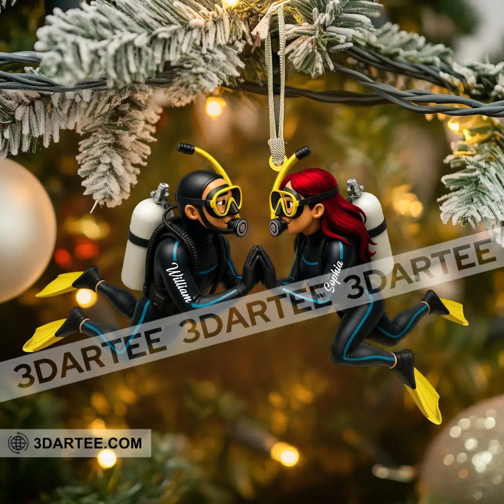 Diver Home Decor Christmas Ornament Personalized Ornament Ornament