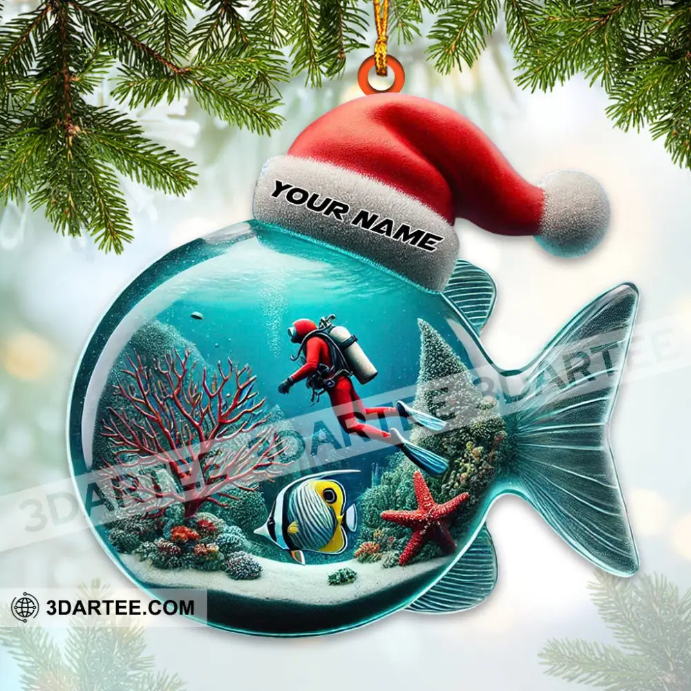 Diver Home Decor Christmas Ornament Personalized Ornament Ornament