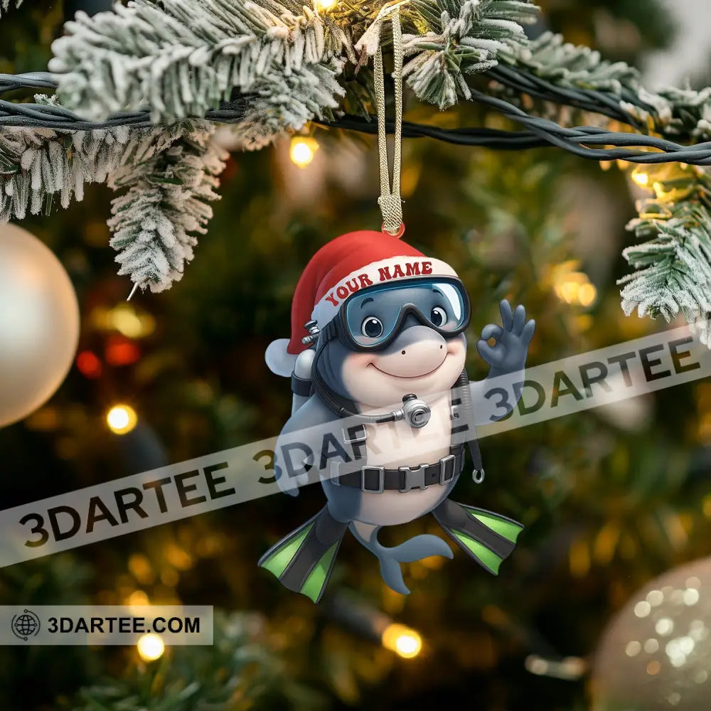 Diver Home Decor Christmas Ornament Personalized Ornament Ornament