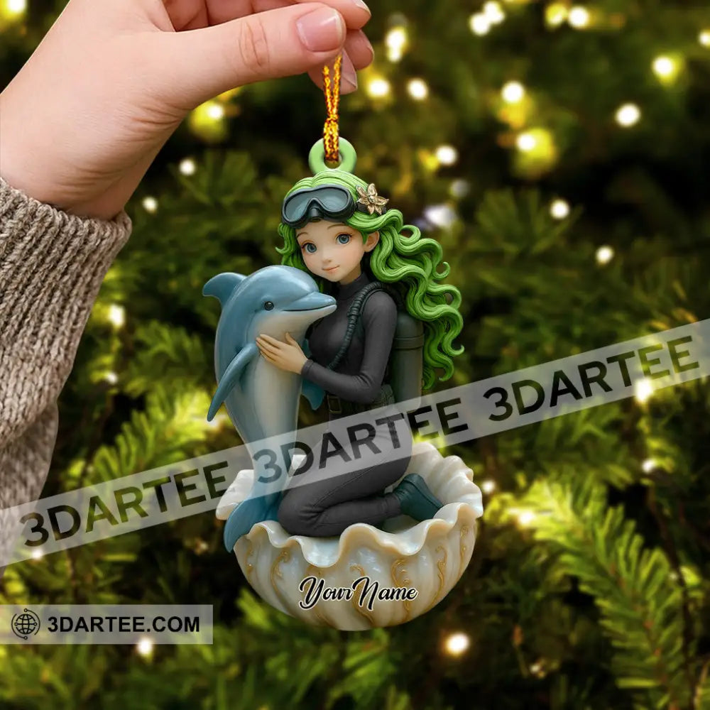 Diving Home Decor Christmas Ornament Personalized Ornament Ornament