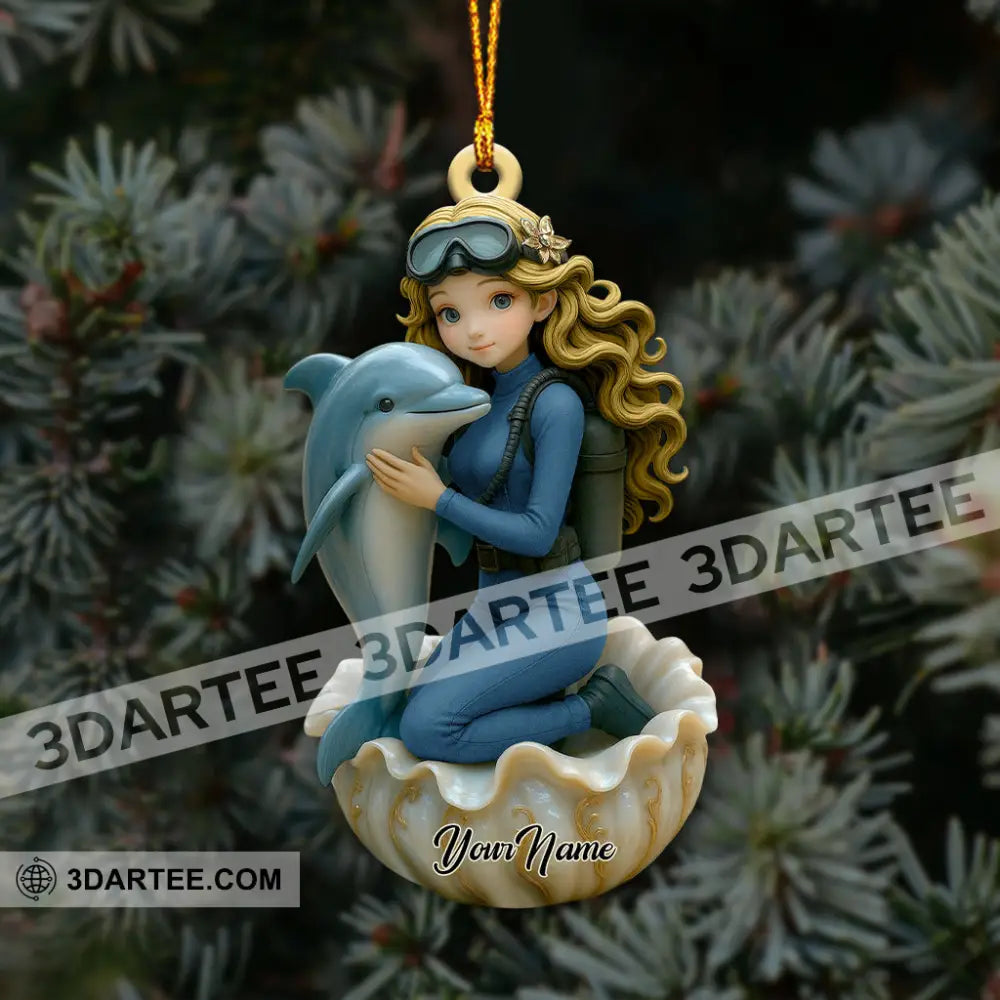 Diving Home Decor Christmas Ornament Personalized Ornament Ornament