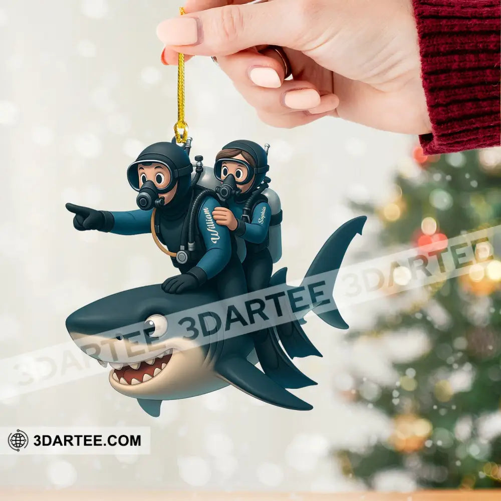 Diving Home Decor Christmas Ornament Personalized Ornament Ornament