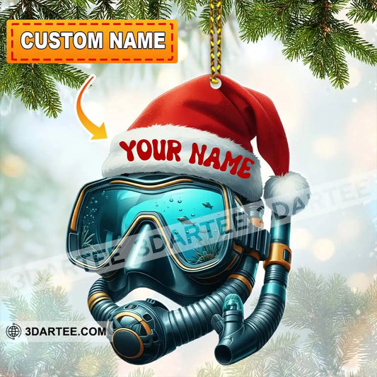 Diving Home Decor Christmas Ornament Personalized Ornament 3.54’’ / 1 Ornament Ornament