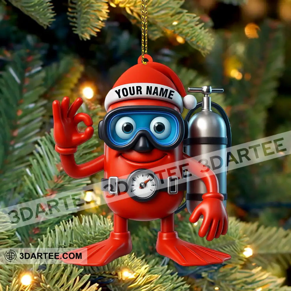 Diving Home Decor Christmas Ornament Personalized Ornament Ornament