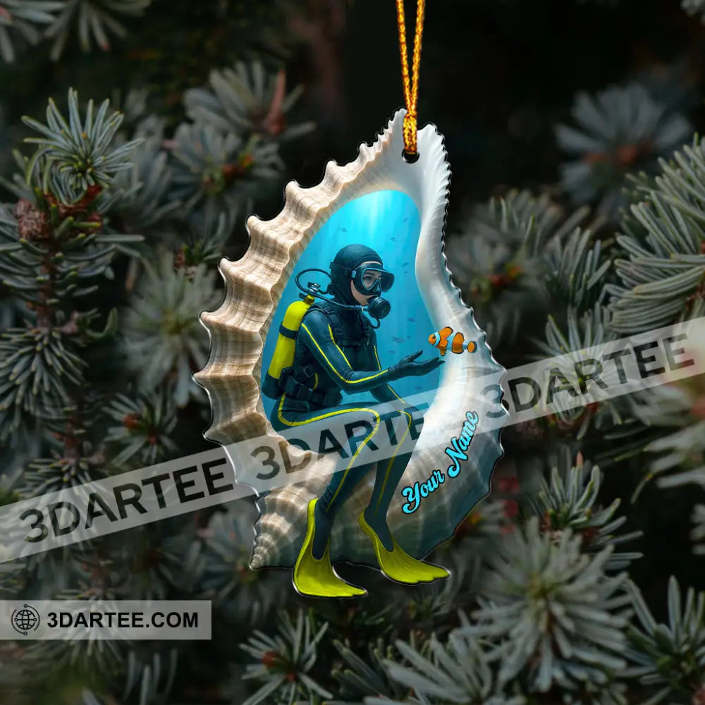 Diving Home Decor Christmas Ornament Personalized Ornament Ornament