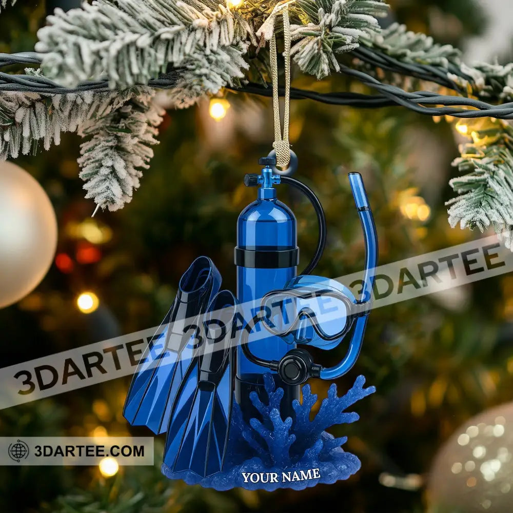 Diving Home Decor Christmas Ornament Personalized Ornament Ornament