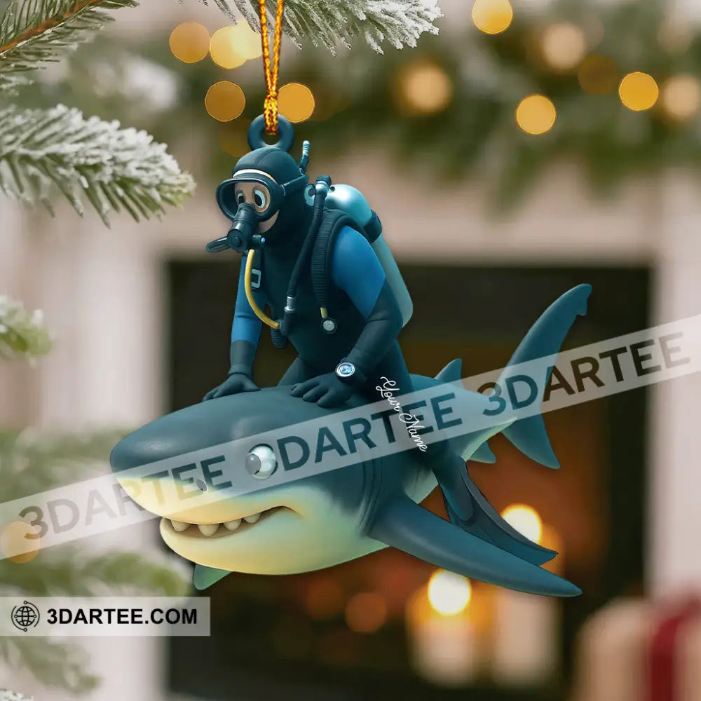 Diving Home Decor Christmas Ornament Personalized Ornament Ornament