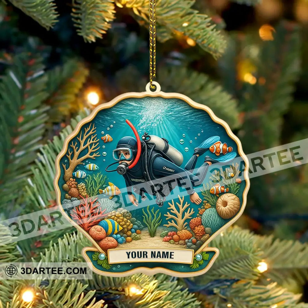 Diving Home Decor Christmas Ornament Personalized Ornament Ornament
