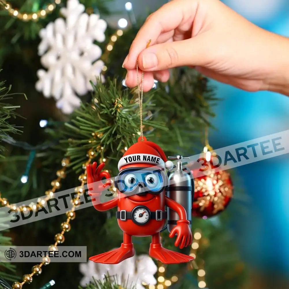 Diving Home Decor Christmas Ornament Personalized Ornament Ornament