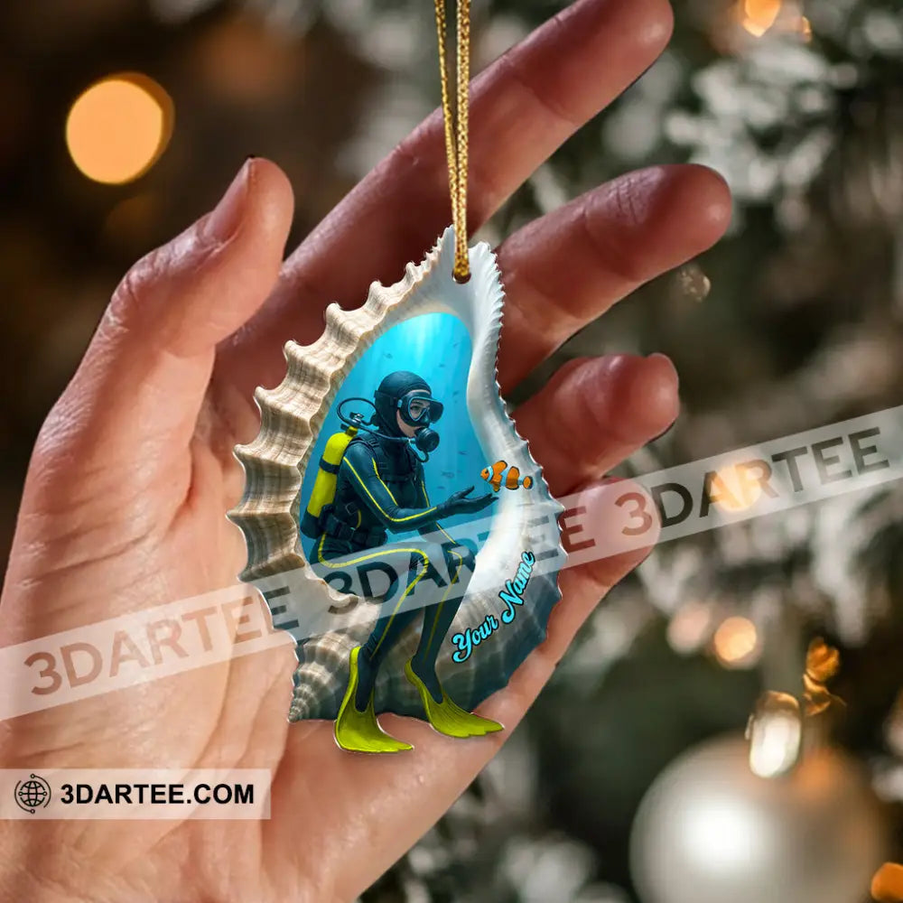 Diving Home Decor Christmas Ornament Personalized Ornament Ornament