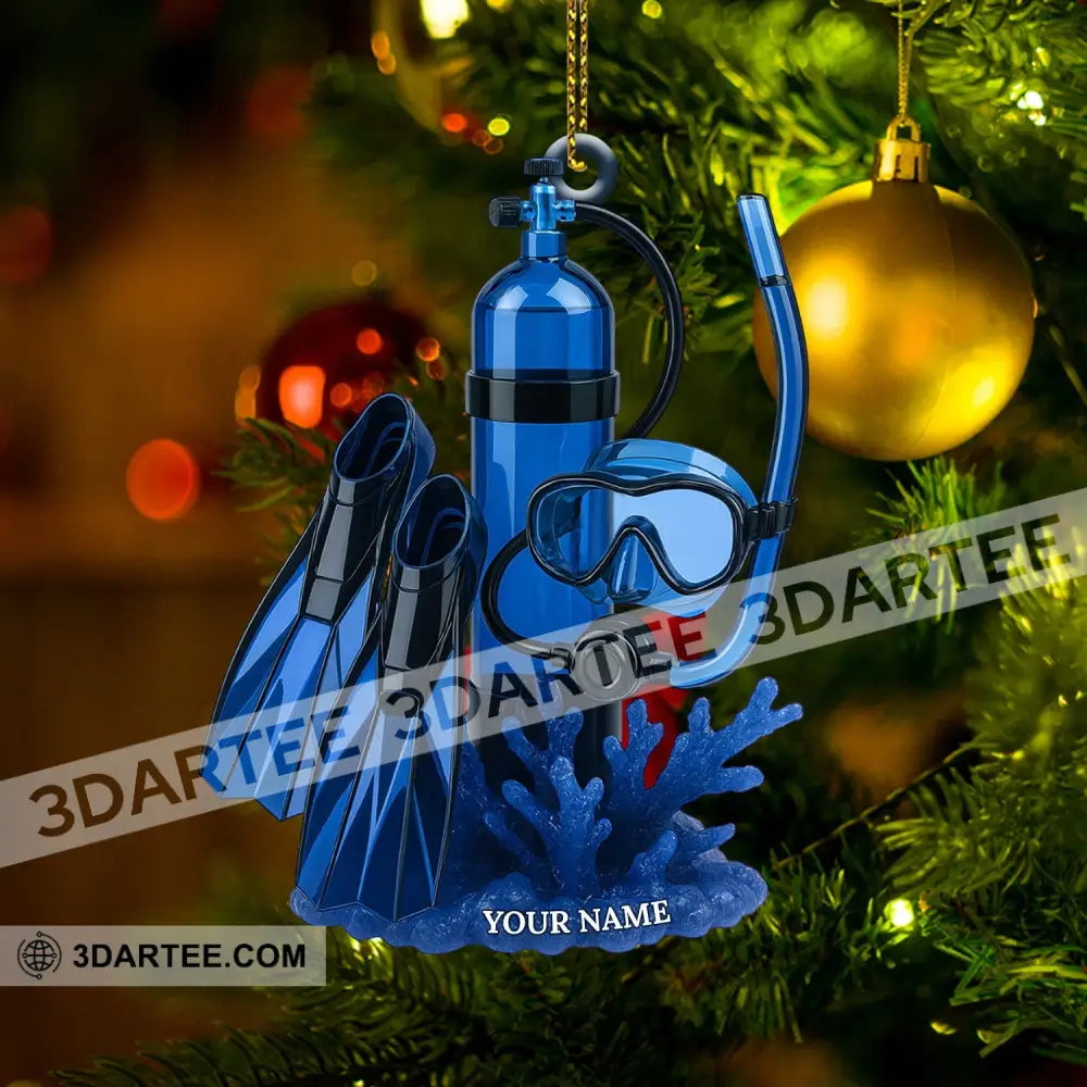 Diving Home Decor Christmas Ornament Personalized Ornament Ornament
