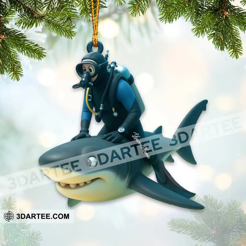 Diving Home Decor Christmas Ornament Personalized Ornament Ornament