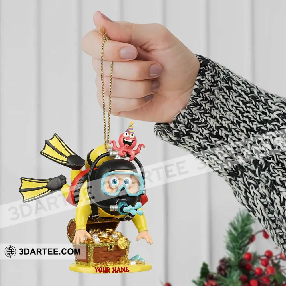Diving Lover Christmas Home Decor Christmas Ornament Personalized Ornament Ornament