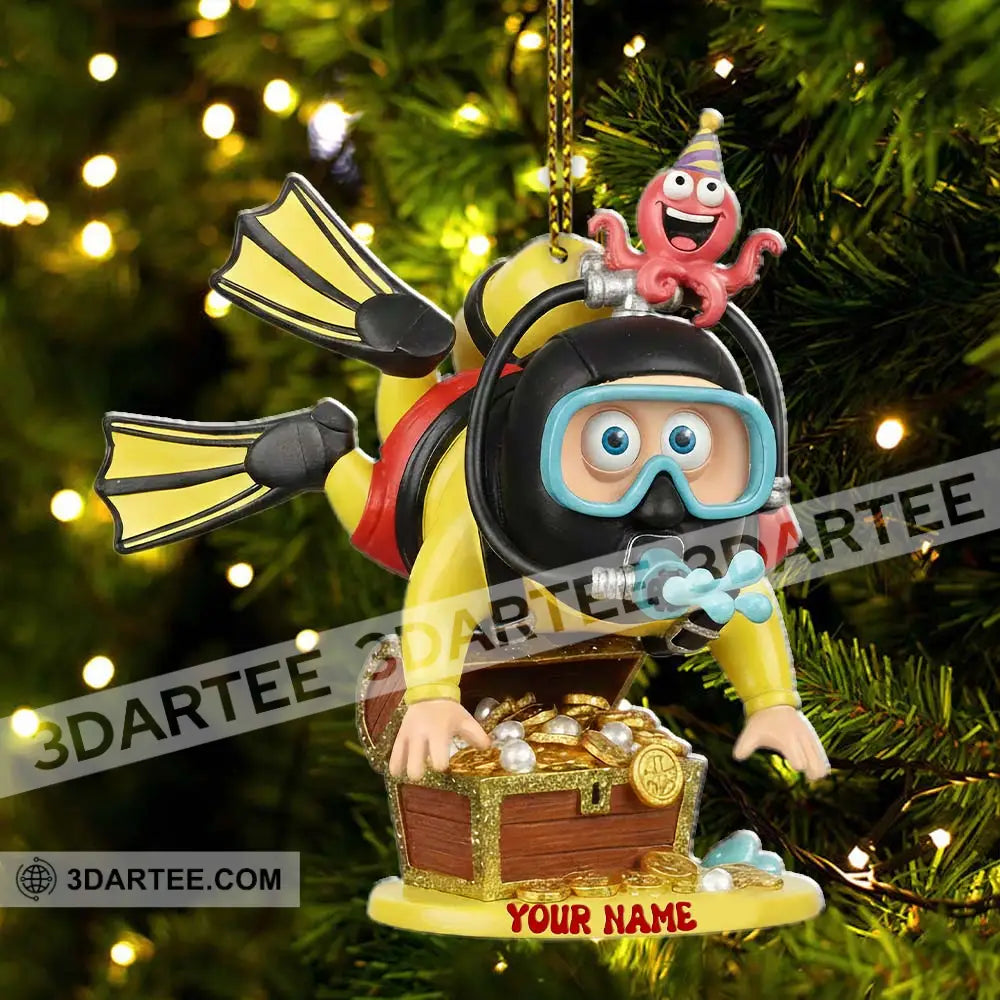 Diving Lover Christmas Home Decor Christmas Ornament Personalized Ornament Ornament