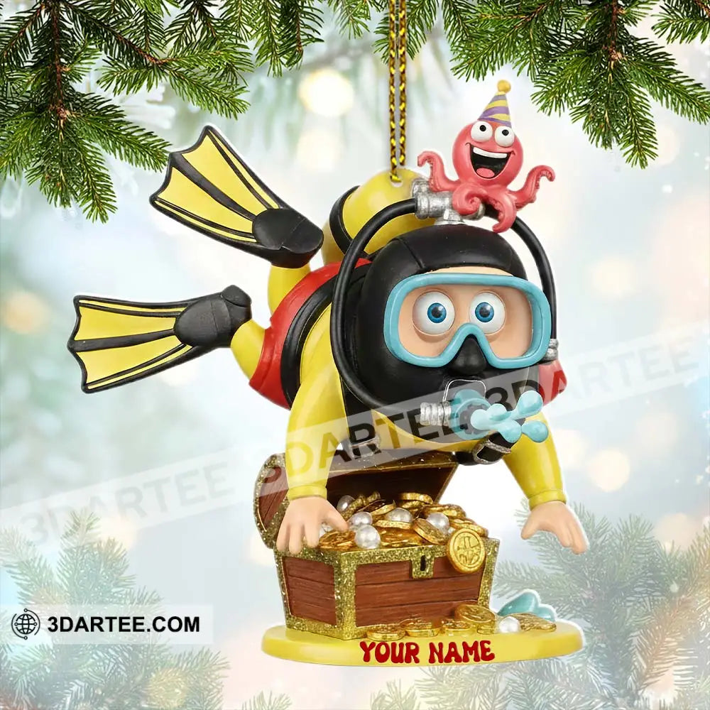Diving Lover Christmas Home Decor Christmas Ornament Personalized Ornament Ornament