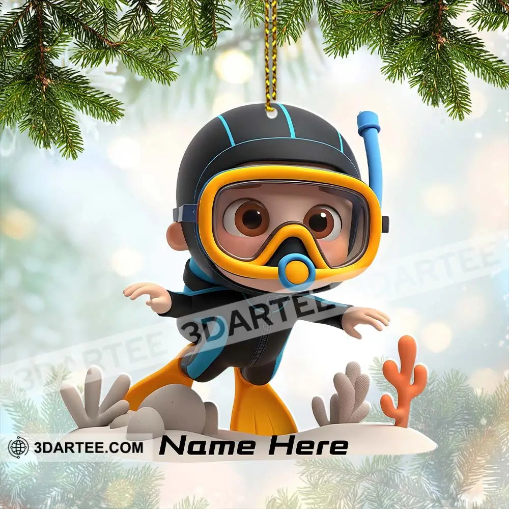 Diving Lover Home Decor Christmas Ornament Personalized Ornament Ornament
