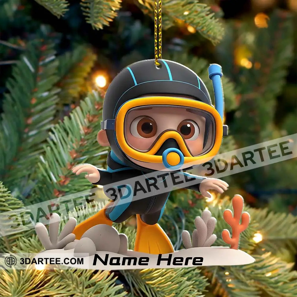 Diving Lover Home Decor Christmas Ornament Personalized Ornament Ornament