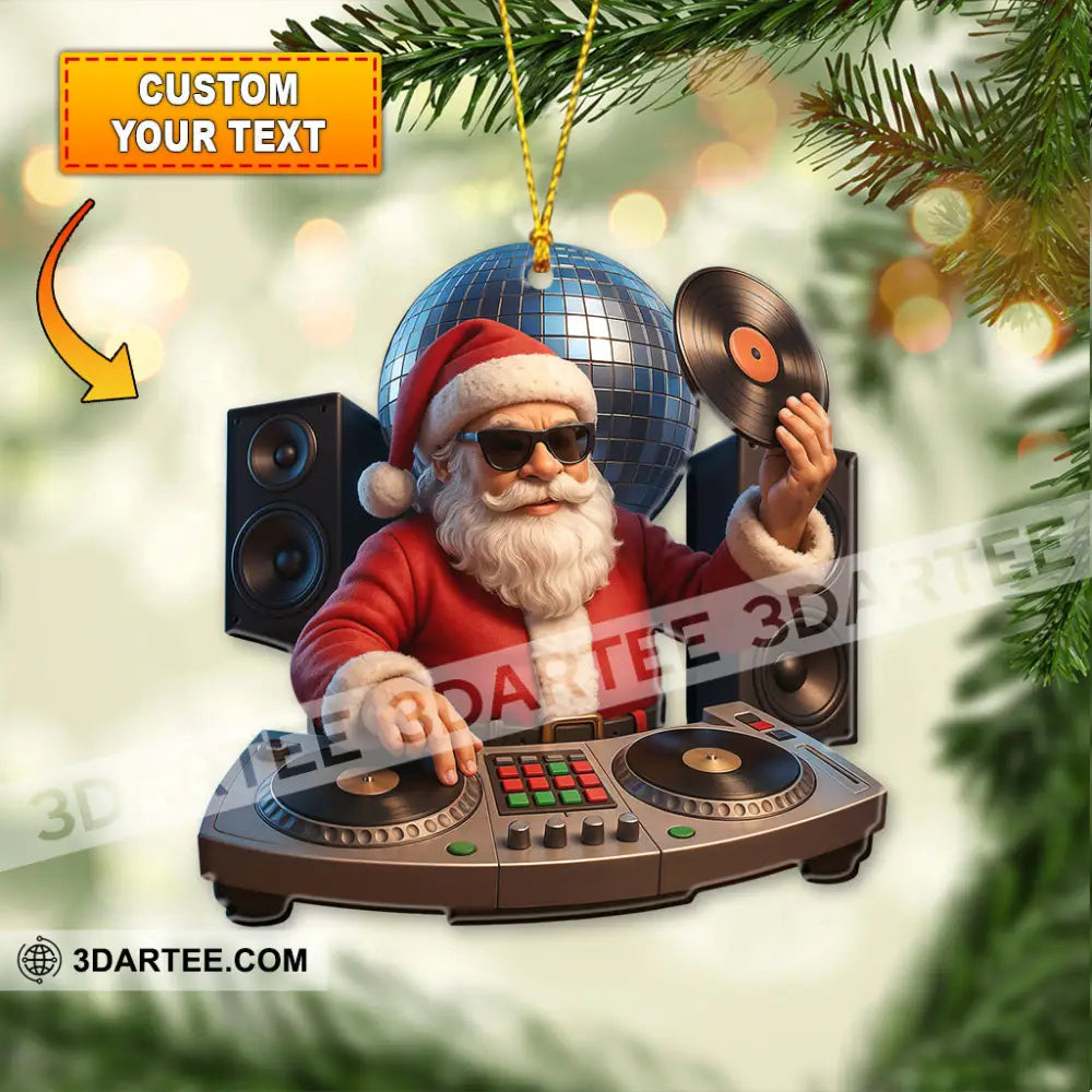 DJ Santa Home Decor Christmas Ornament Personalized Ornament 3.54’’ / 1 Ornament Ornament