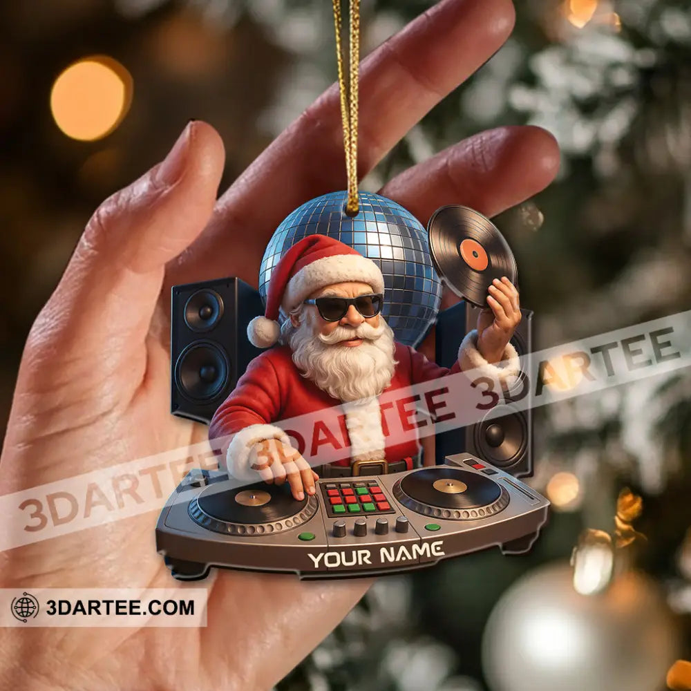 DJ Santa Home Decor Christmas Ornament Personalized Ornament Ornament