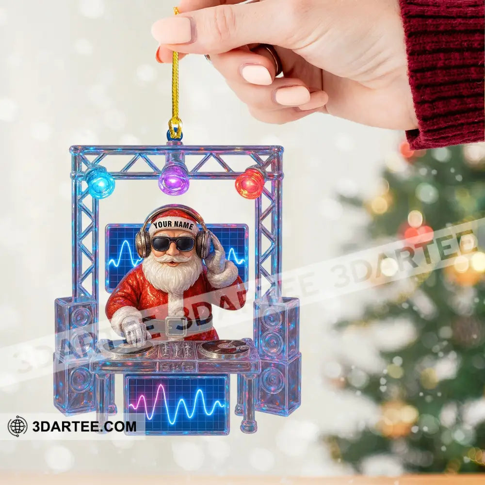 DJ Santa Home Decor Christmas Ornament Personalized Ornament Ornament