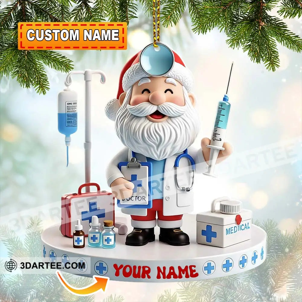 Doctor Home Decor Christmas Ornament Personalized Ornament 3.54’’ / 1 Ornament Ornament
