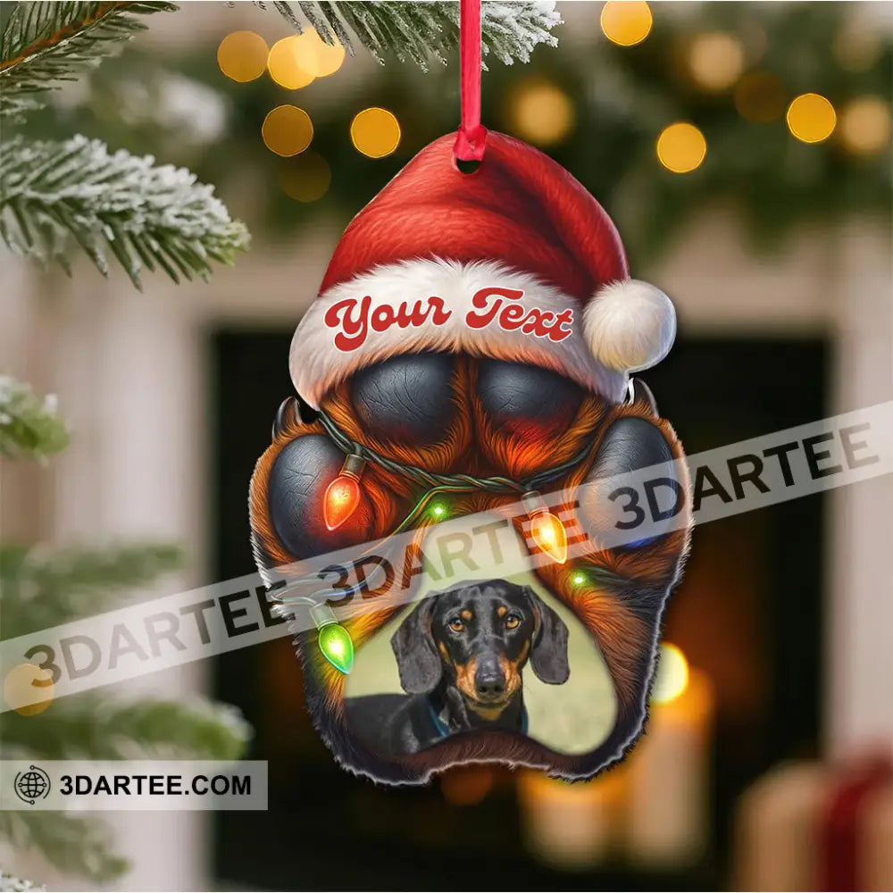 Dog Paw Christmas Home Decor Christmas Ornament Personalized Ornament Ornament