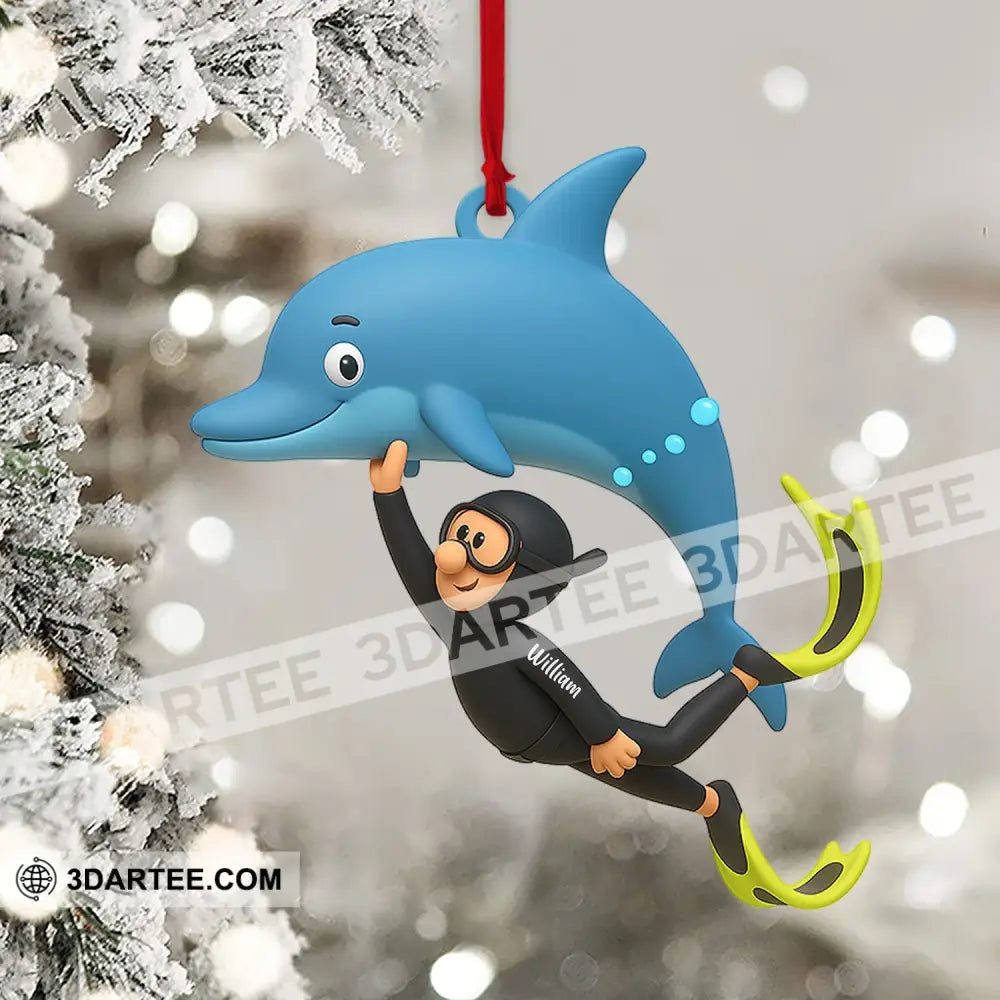 Dolphin Trainer Home Decor Christmas Ornament Personalized Ornament Ornament