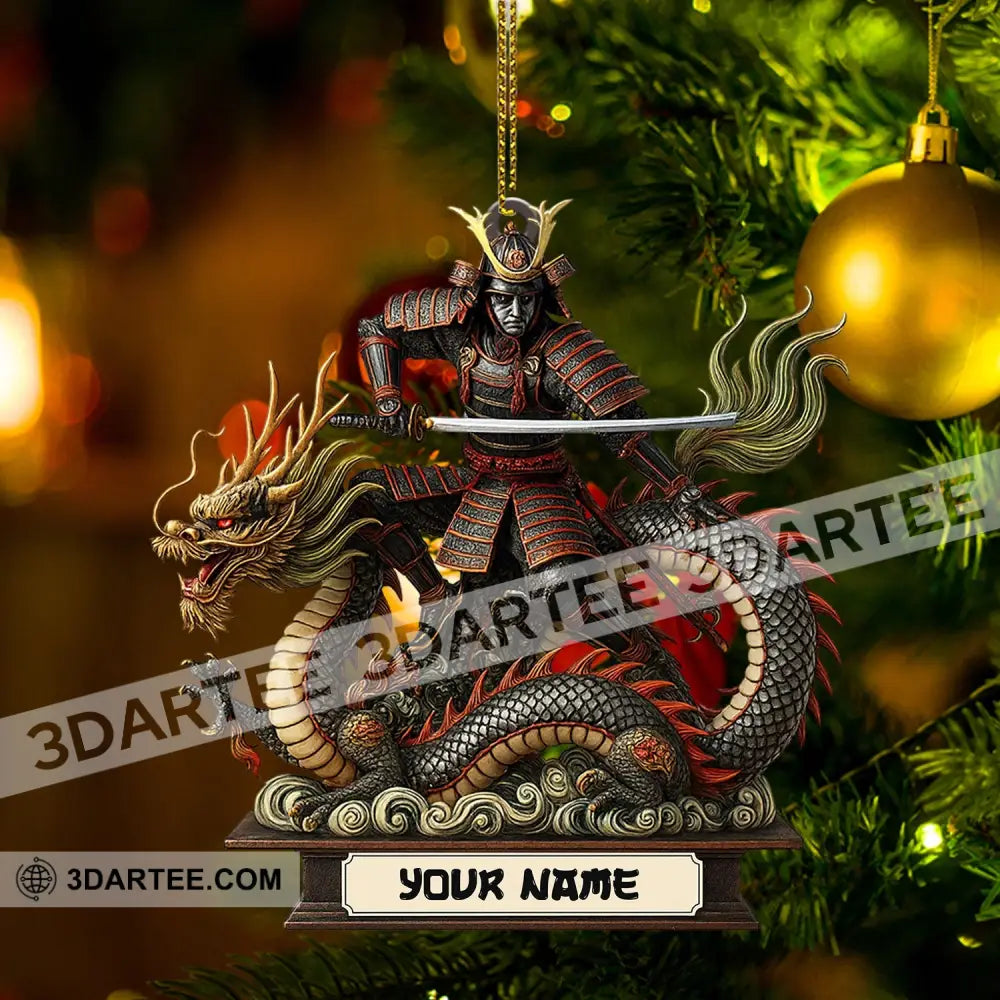 Dragon Samurai Home Decor Christmas Ornament Personalized Ornament Ornament