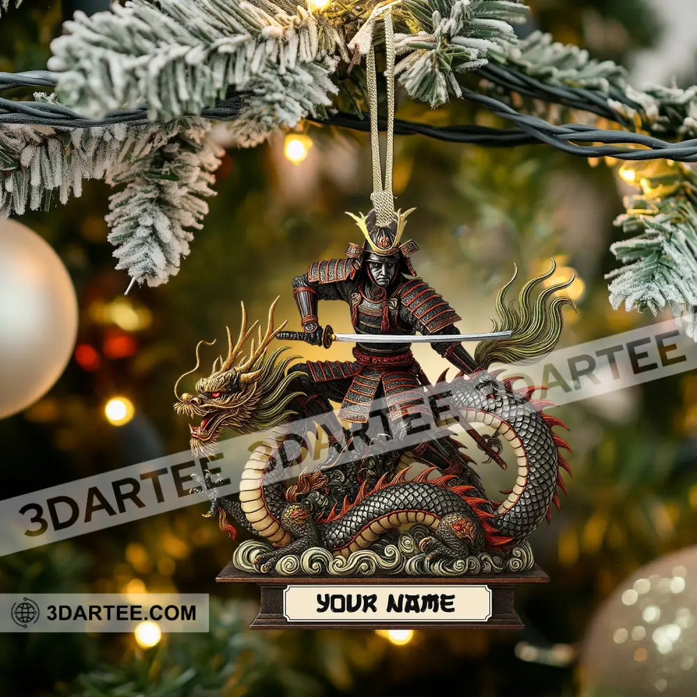 Dragon Samurai Home Decor Christmas Ornament Personalized Ornament Ornament