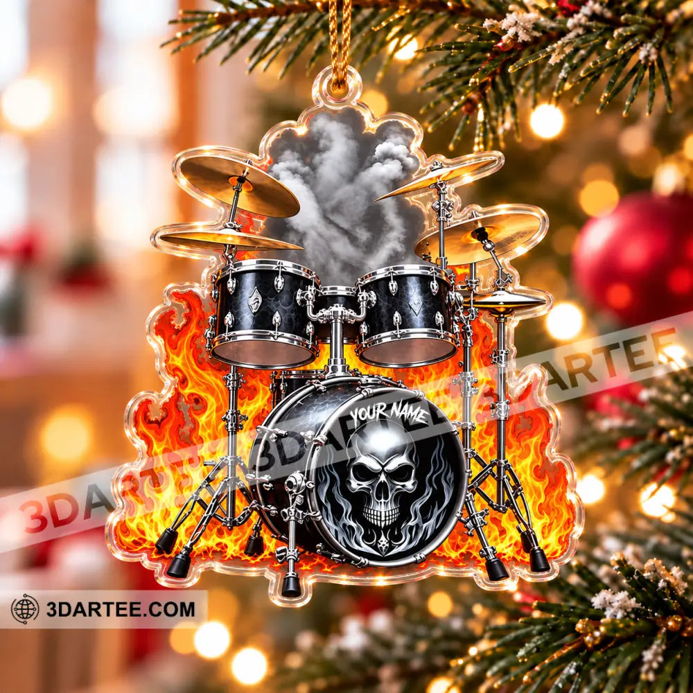 Drummer Home Decor Christmas Ornament Personalized Ornament - Ornament