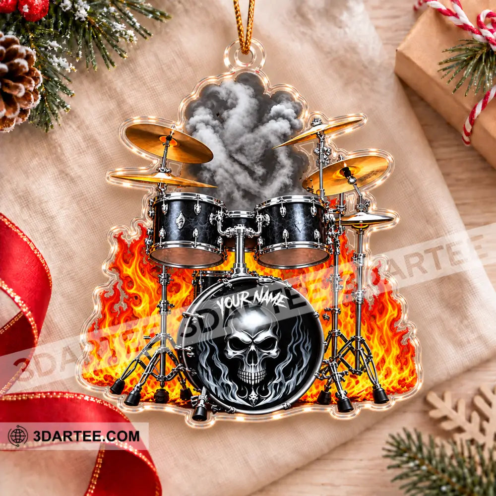 Drummer Home Decor Christmas Ornament Personalized Ornament - Ornament