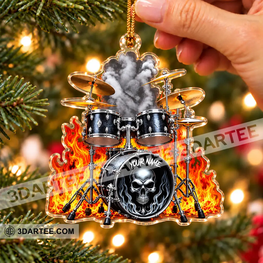 Drummer Home Decor Christmas Ornament Personalized Ornament - Ornament