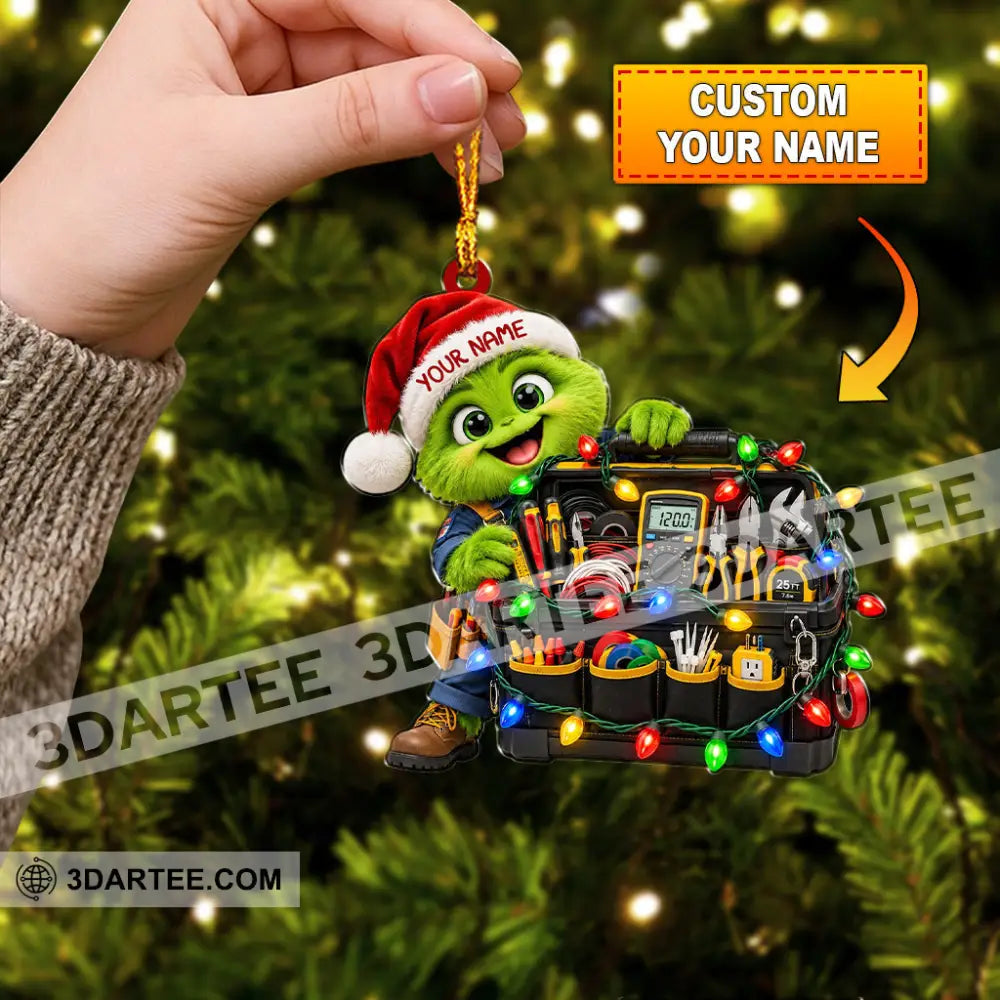 Electrician Home Decor Christmas Ornament Personalized Ornament - 3.54’’ / 1 Ornament - Ornament