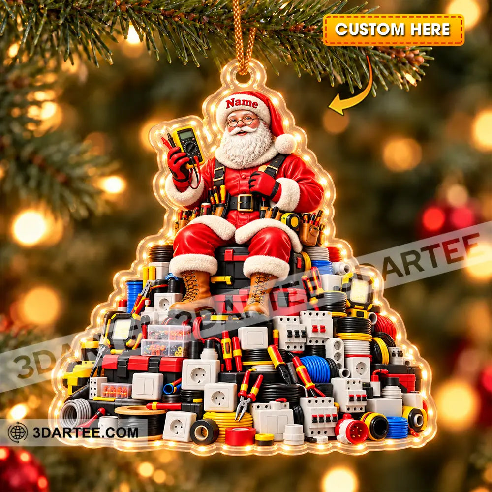 Electrician Home Decor Christmas Ornament Personalized Ornament - 3.54’’ / 1 Ornament - Ornament