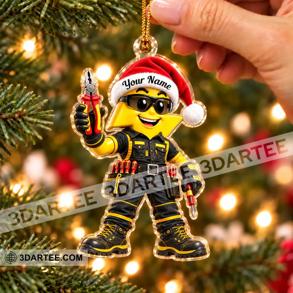 Electrician Home Decor Christmas Ornament Personalized Ornament - Ornament