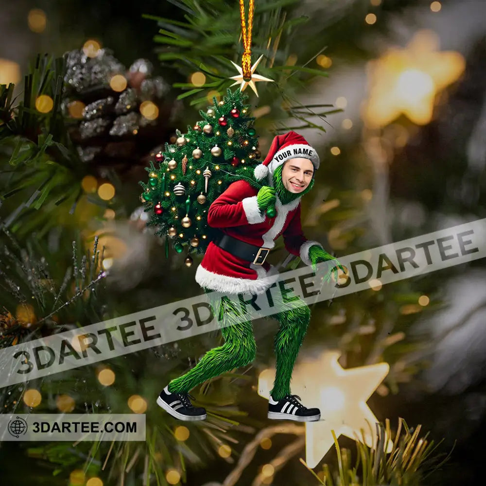 ELF And Christmas Tree Home Decor Christmas Ornament Personalized Ornament Ornament