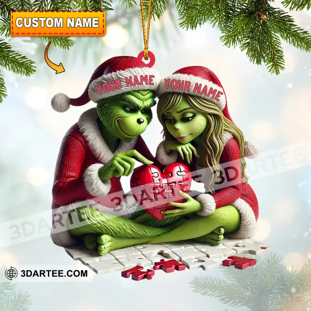 ELF Couple Christmas Home Decor Christmas Ornament Personalized Ornament 3.54’’ / 1 Ornament Ornament