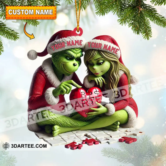 ELF Couple Christmas Home Decor Christmas Ornament Personalized Ornament 3.54’’ / 1 Ornament Ornament