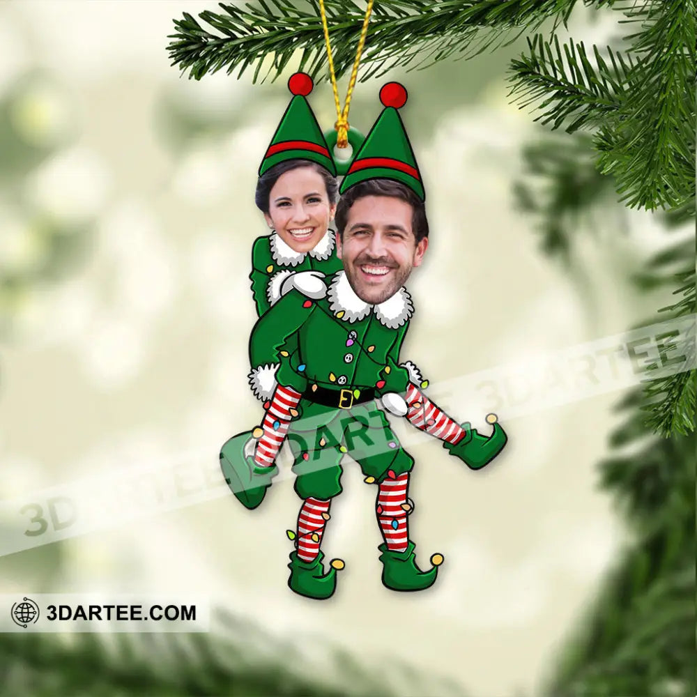 ELF Couple Christmas Home Decor Christmas Ornament Personalized Ornament Ornament