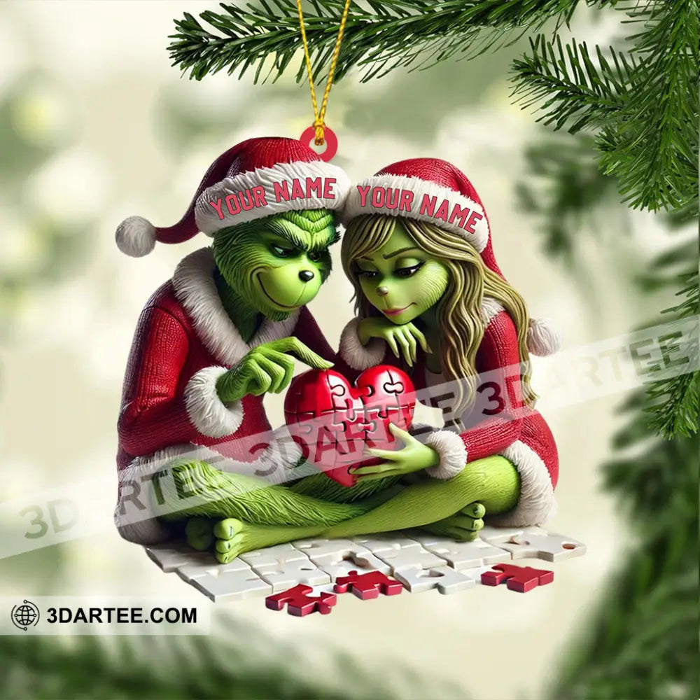 ELF Couple Christmas Home Decor Christmas Ornament Personalized Ornament Ornament