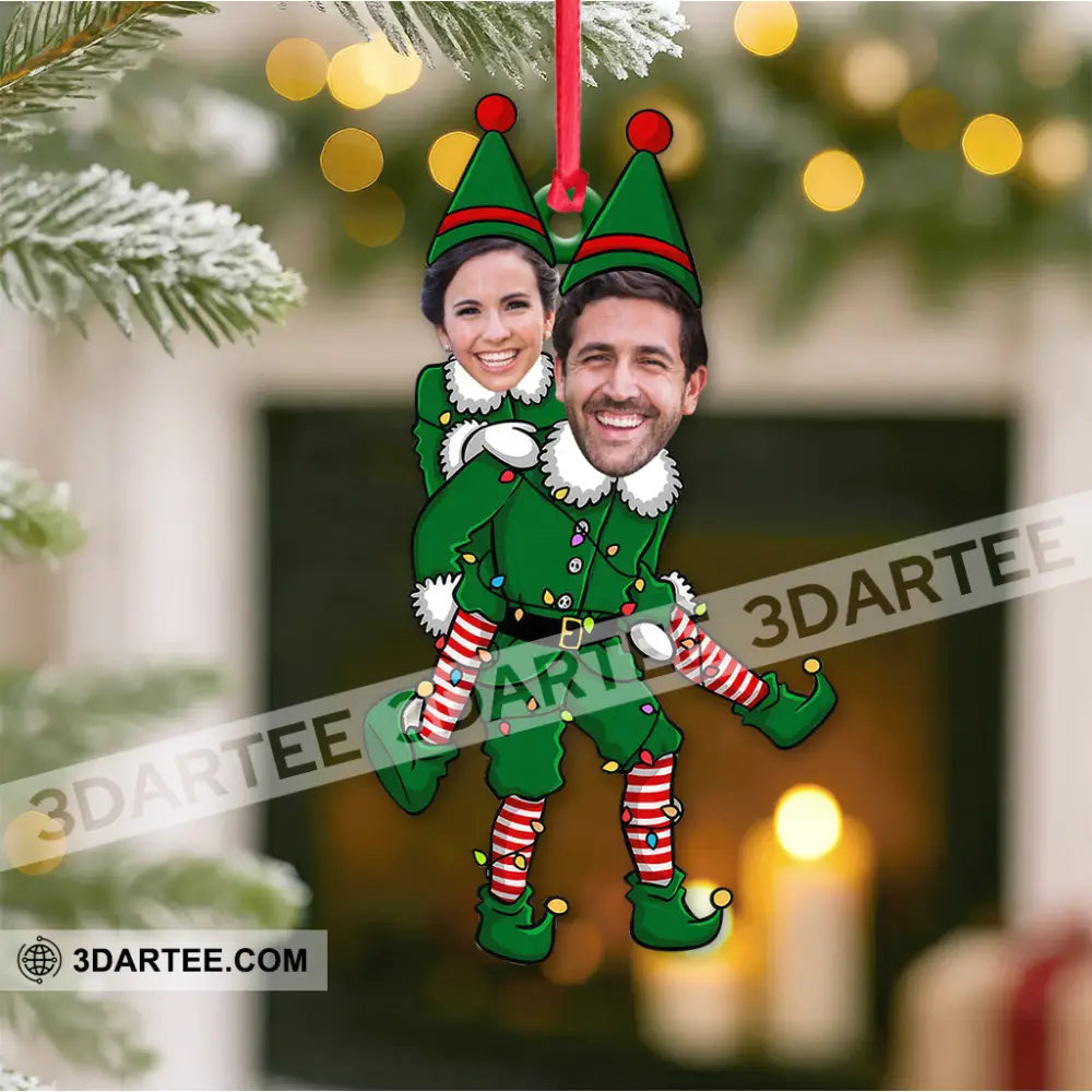 ELF Couple Christmas Home Decor Christmas Ornament Personalized Ornament Ornament