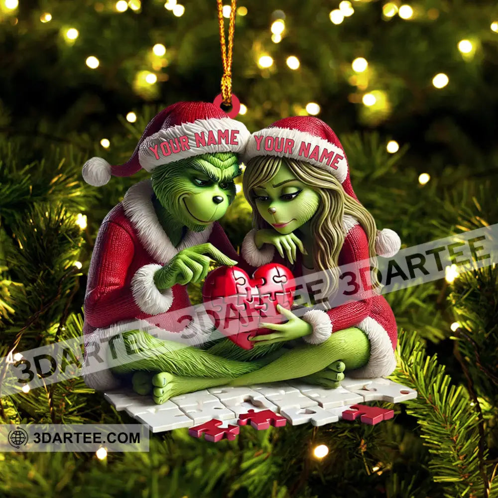 ELF Couple Christmas Home Decor Christmas Ornament Personalized Ornament Ornament