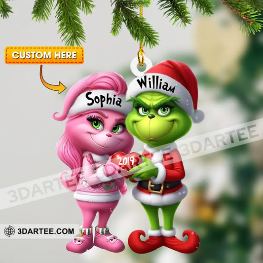 ELF Couple Christmas Ornament Personalized Ornament 3.54’’ / 1 Ornament Ornament