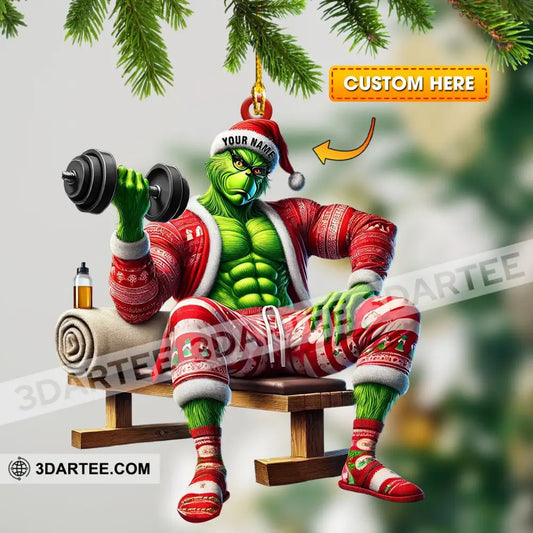 ELF Dumbbell Lift Home Decor Christmas Ornament Personalized Ornament 3.54’’ / 1 Ornament Ornament